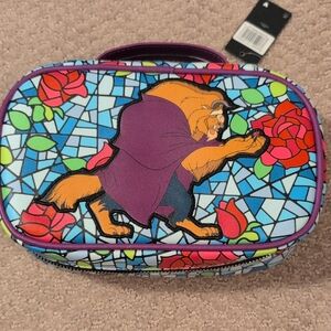 Buckle-Down Disney Beauty and the Beast Stained Glass Makeup Bag NWT